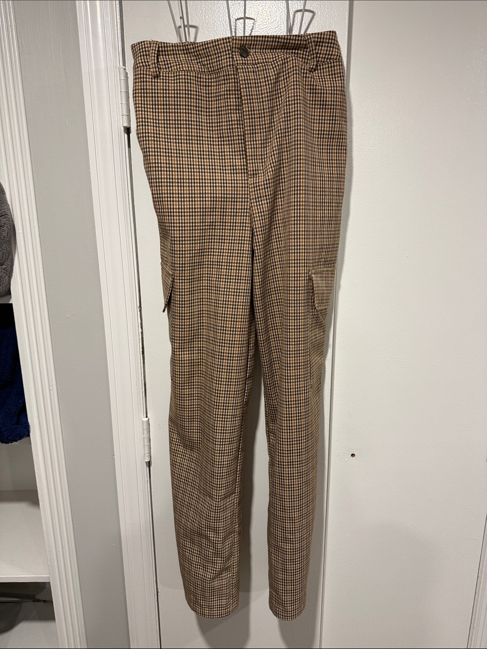 Sweet Rain Brown Plaid Cargo Pants